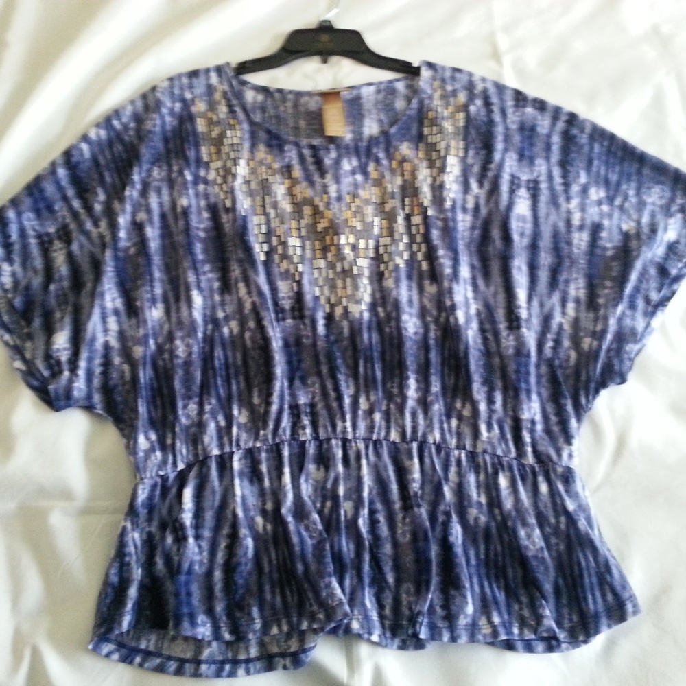 Miss Tina Draped Peplum Top by Tina Knowles